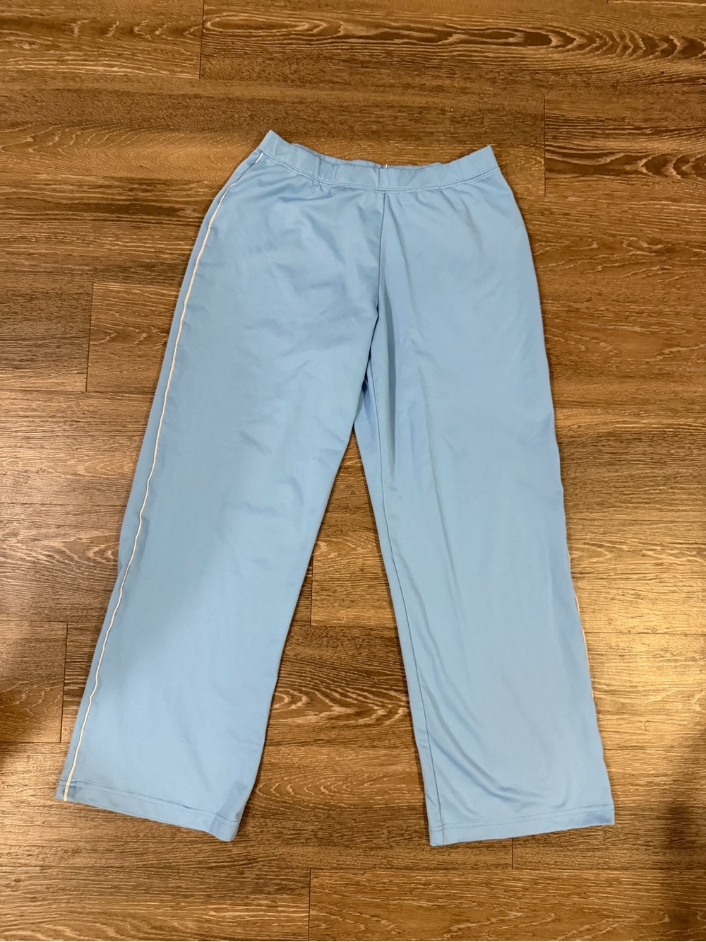 Athletic Works Sky Blue Track Pants with White Side Stripe